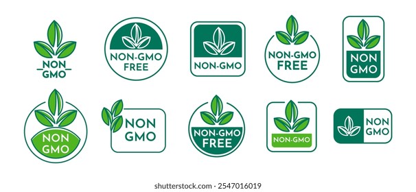 Non gmo vector label and vector icon