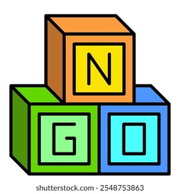 Non Goverment Organization Icon, NGO symbol