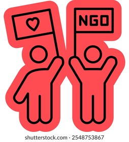 Non Goverment Organization Icon, NGO symbol