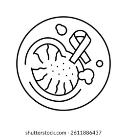 non hodgkin lymphoma cancer line icon vector. non hodgkin lymphoma cancer sign. isolated contour symbol black illustration