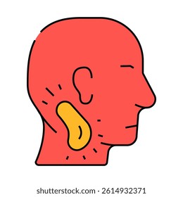non hodgkin lymphoma cancer line icon vector. non hodgkin lymphoma cancer sign. isolated symbol illustration