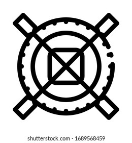 non impeller tire icon vector. non impeller tire sign. isolated contour symbol illustration