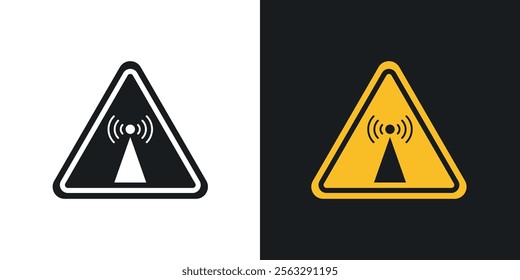 Non ionizing radiation hazard sign pack for app and website ui designs.