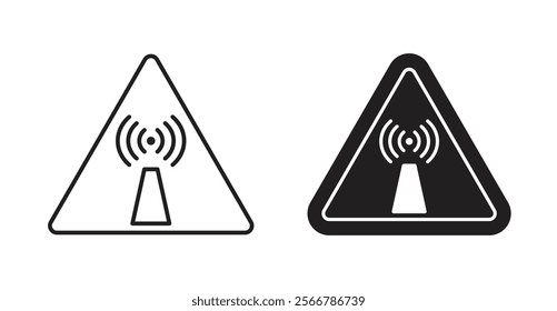 Non ionizing radiation hazard signs vector illustration pack