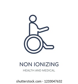Non ionizing radiation icon. Non ionizing radiation linear symbol design from Health and Medical collection. Simple outline element vector illustration on white background