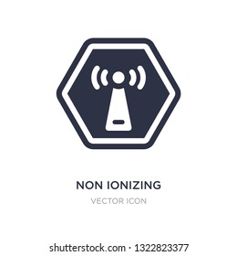non ionizing radiation icon on white background. Simple element illustration from Health and medical concept. non ionizing radiation sign icon symbol design.
