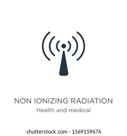 Non ionizing radiation icon vector. Trendy flat non ionizing radiation icon from health and medical collection isolated on white background. Vector illustration can be used for web and mobile graphic 