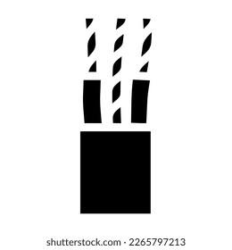 non metallic wire glyph icon vector. non metallic wire sign. isolated symbol illustration