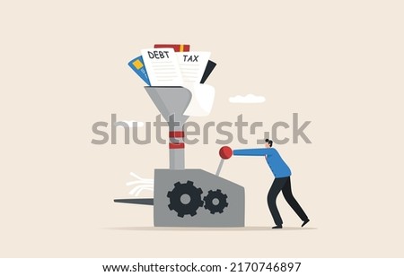 Non Performing Loan. Bad debt is a debt that generates more expenses than income. Credit card debt, loans, taxes, etc. credit risk. Young man or businessman trying to manage his debts.