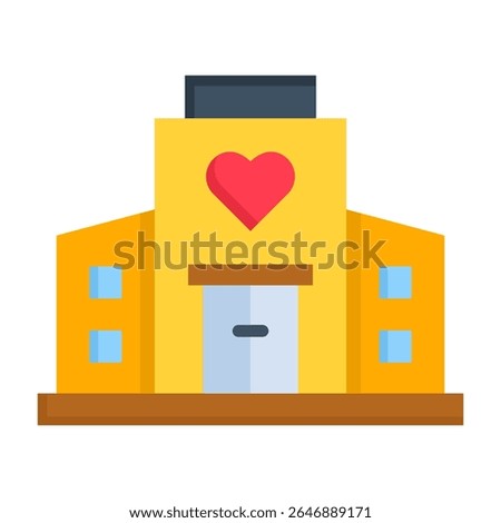 Non Profit Organization Icon Flat Vector Illustration
