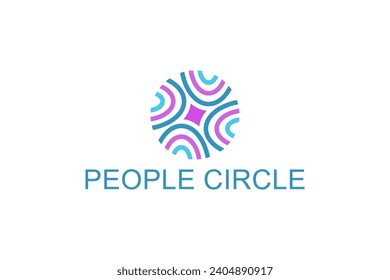 Non profit organization logo design ornament, striped line.