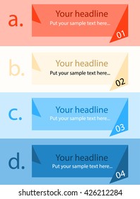 Non profit web graphics elements banner set