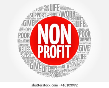 Non Profit Word Cloud Collage Concept Stock Vector (Royalty Free ...