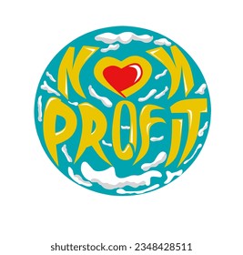 non profit writing above the cloud love concept