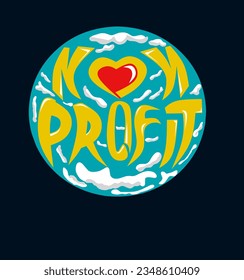 non profit writing above the cloud love concept