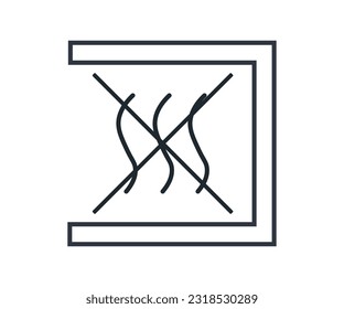 Non Pyrogenic Fluid Path Symbol. Graphic Symbol for Use on Electrical Equipment.
