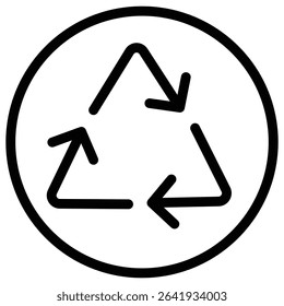 Non Recyclable icon Thin line vector design