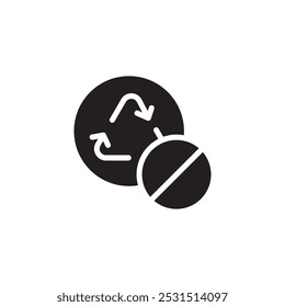 Diseño web de icono no reciclable en Vector