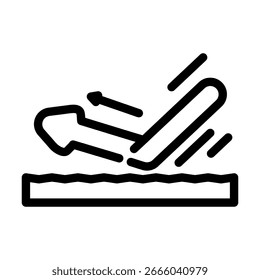 non reflective finish line icon vector. non reflective finish sign. isolated contour symbol black illustration