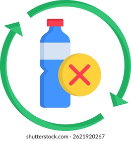 Non Renewable Icon Flat Vector Illustration