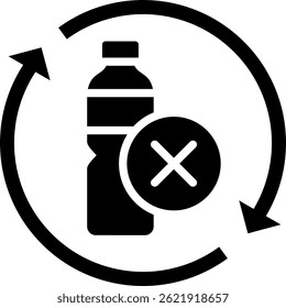 Non Renewable Icon Glyph Vector Illustration
