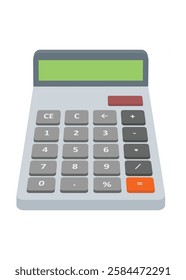 Non scientific calculator. Simple flat illustration in perspective view.