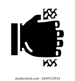 non slip grip glyph icon vector. non slip grip sign. isolated symbol illustration