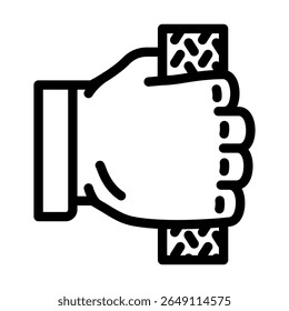 non slip grip line icon vector. non slip grip sign. isolated contour symbol black illustration