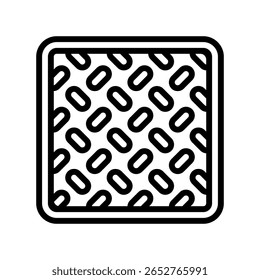 vetor de ícone de linha de aderência não deslizante. sinal de aderência não deslizante. símbolo de contorno isolado ilustração em preto