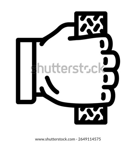 non slip grip line icon vector. non slip grip sign. isolated contour symbol black illustration