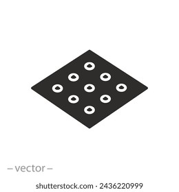 Anti-Rutsch-Symbol, Anti-Rutsch-Oberflächenkonzept, flaches Symbol auf weißem Hintergrund - Vektor-Illustration