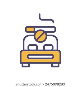 Non Smoking Rooms vector icon design stock illustration