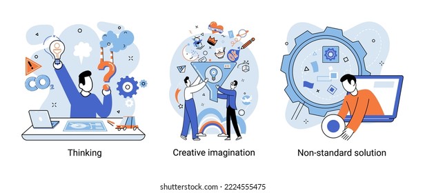 Non standart solution solving problem metaphor, answer to question or creativity idea innovation help business success. Alternative decision or business strategy plan, fallback option business choice