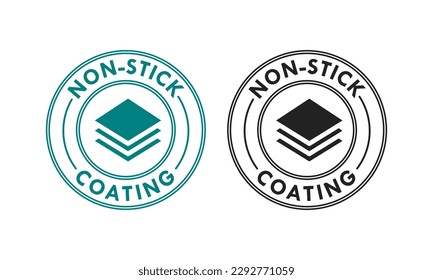 Non stick coating design logo template illustartion