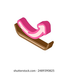 non stick coating label product caution isometric icon vector. non stick coating label product caution sign. isolated symbol illustration