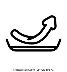 non stick coating label product caution line icon vector. non stick coating label product caution sign. isolated contour symbol black illustration