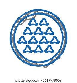 non stick coating label product caution doodle icon sketch vector. non stick coating label product caution sign. isolated symbol illustration
