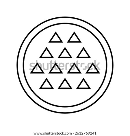 non stick coating label product caution line icon vector. non stick coating label product caution sign. isolated contour symbol black illustration