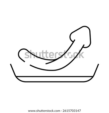 non stick coating label product caution line icon vector. non stick coating label product caution sign. isolated contour symbol black illustration