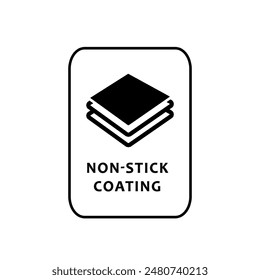 Non stick coating symbol icon isolated on white background. Vector illustration.