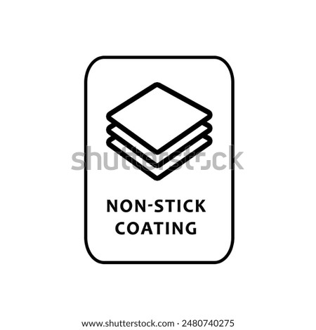 Non stick coating symbol icon isolated on white background. Vector illustration.