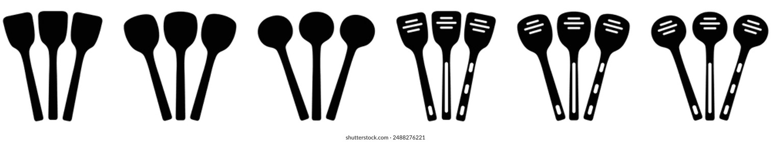 Non stick cooking spoon set.