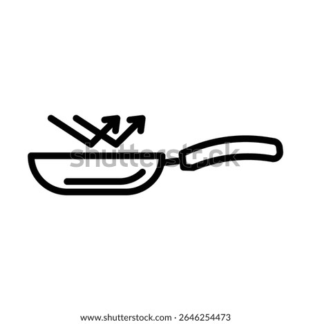 Non stick icon outline set sign