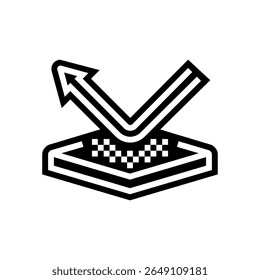 non sticky surface glyph icon vector. non sticky surface sign. isolated symbol illustration