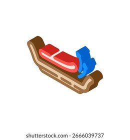 Vector de iconos isométricos de superficie no pegajosa. Muestra de superficie no pegajosa. Ilustración de símbolo aislado