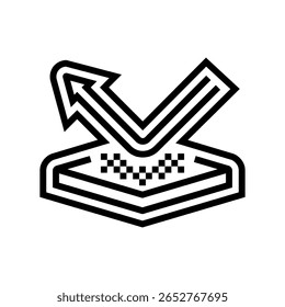 non sticky surface line icon vector. non sticky surface sign. isolated contour symbol black illustration