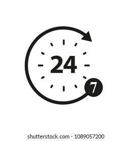 Non stop of 24 and 7 icons