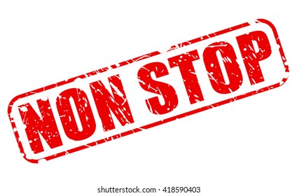 NON STOP red stamp text on white