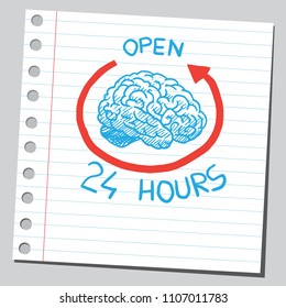 Non stop working brain