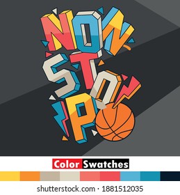 Non StopTee with color Swatches